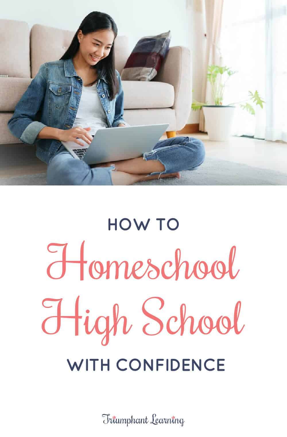 Nervous about homeschooling high school? These two principles will help you relax, enjoy this new stage, and homeschool high school with confidence. via @TriLearning