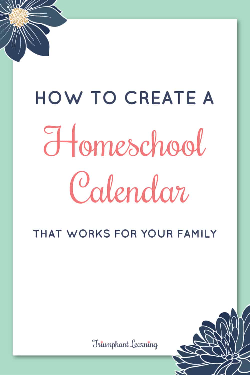 Your homeschool calendar should complement your life instead of adding stress. Learn about different homeschool calendar options, how to break your school year into terms, factors to consider when determining your homeschool calendar, and how to create your homeschool calendar so it works for your family. via @TriLearning