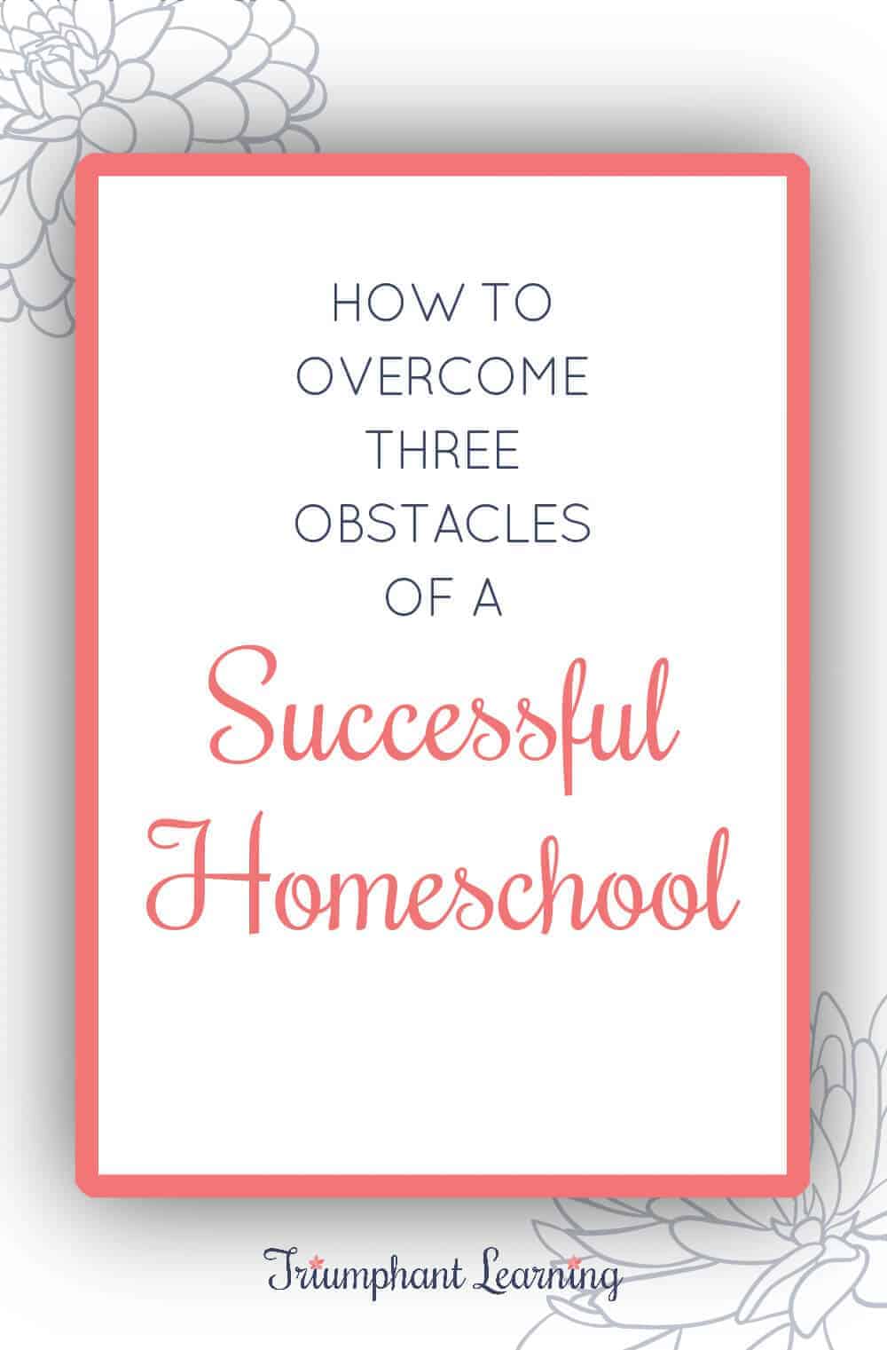 These strategies can help you overcome three common roadblocks that prevent many families from having a successful homeschool! via @TriLearning