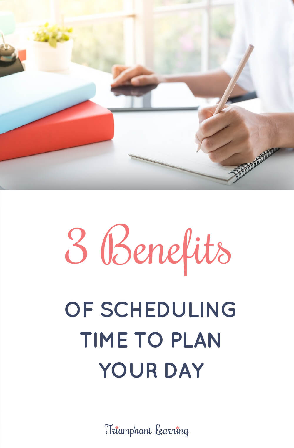 You can feel in control instead of allowing your day to control you. Learn the three benefits of having dedicated time to plan out your day. via @TriLearning