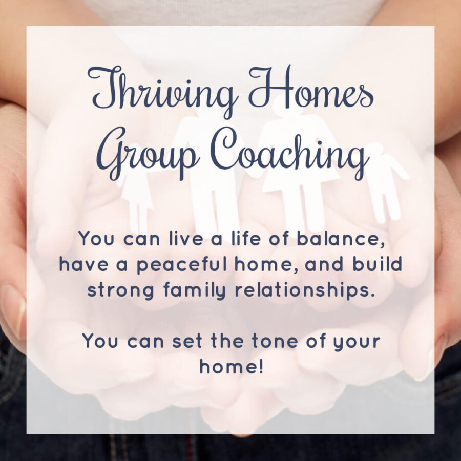 You can live a life of balance, have a peaceful home, and build strong family relationships. You can set the tone of your home!